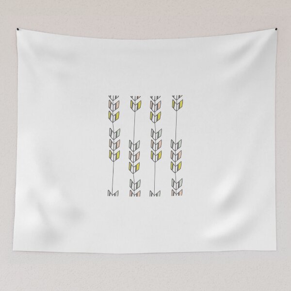 Item preview, Feathered Arrows Pattern in Yellow, Gray and Black designed and sold by H. Doucette Studio.