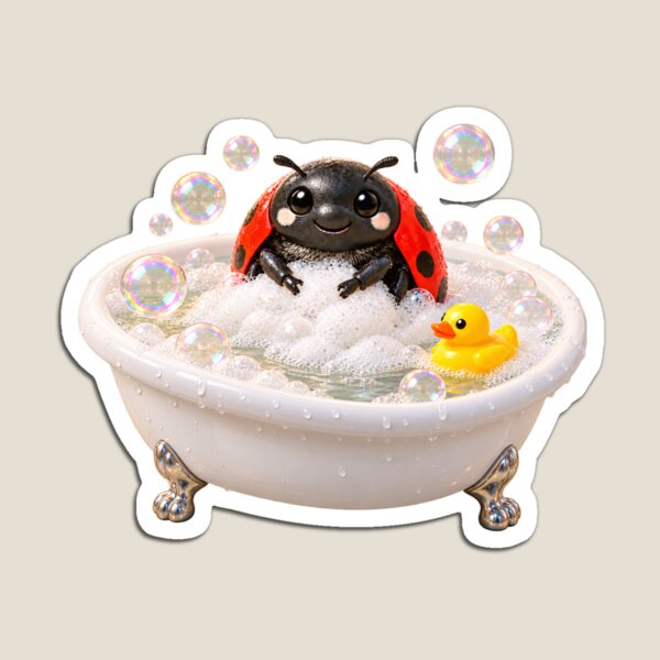 Item preview, Ladybird Bathtub Spa Day designed and sold by Sillytoe.
