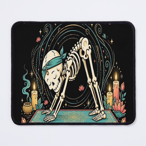 Item preview, Downward Facing Corpse Funny Yoga Skeleton designed and sold by MojoHill.