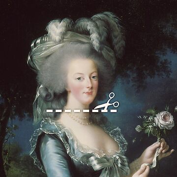 Artwork thumbnail, Cut Here - Marie Antoinette by KatieBuggDesign