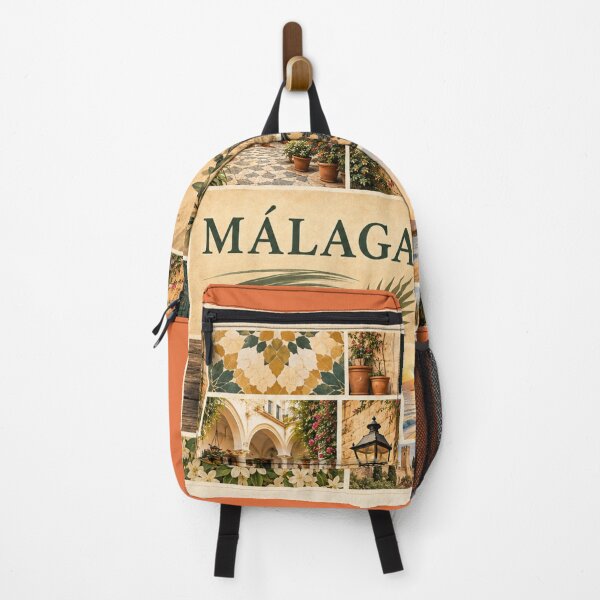 Item preview, Malaga Spain Vintage Travel Collage - Andalusian Mediterranean Art designed and sold by PrintGo26.