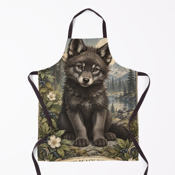 Item preview, Cute Black Wolf Pup Spirit Animal Victorian Tarot designed and sold by Lady-K-.
