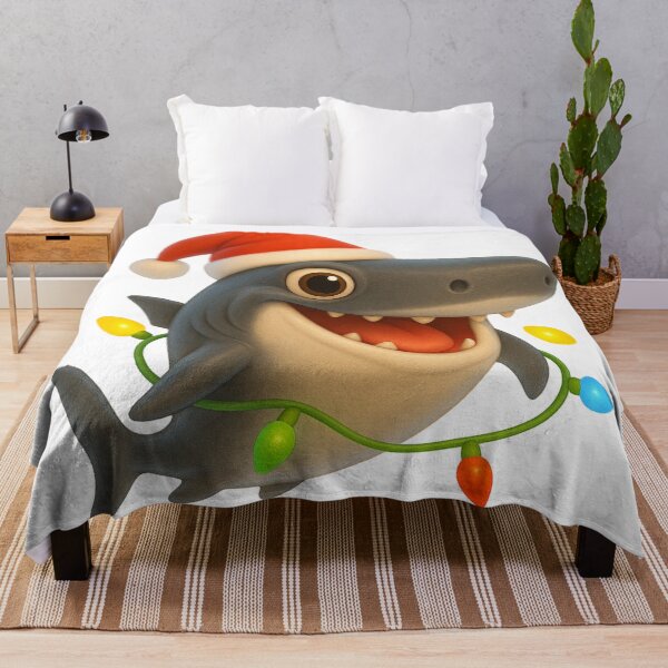 Item preview, Playful Crocodile Shark Christmas designed and sold by Sillytoe.