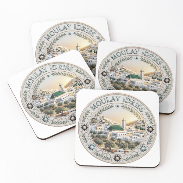 Item preview, Moulay Idriss Zerhoun Morocco Whitewashed Hill Town Green Tiles Embroidered Patch Sticker designed and sold by Imaginarium of Chaos falcon88 .