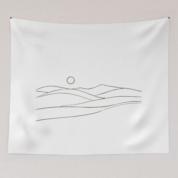 Item preview, Minimalist hill landscape with sun designed and sold by Olgavelez.