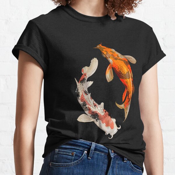 Japanese Koi Fish Womens A-Line Chiffon Blouse Shirt Tops 