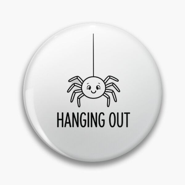 Item preview, Hanging Out Spider Minimalist Halloween T-Shirt, Simple Line Art Tee designed and sold by TRIXI-designs.