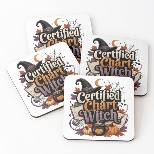 Item preview, Certified Chart Witch – Legal Nurse Halloween & Coffee Humor designed and sold by CuteDesignables.