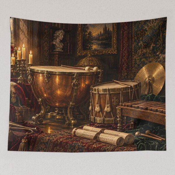 Item preview, The Golden Age of Percussion | Vintage Classical Drum Orchestra Art designed and sold by DoReMiStudio.