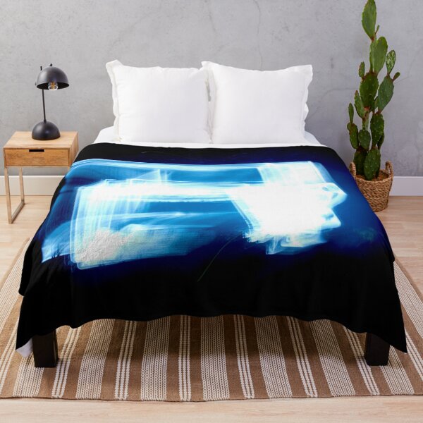 Item preview, Blue Glowing Abstract Light Form Dark Background designed and sold by Marino4ka.