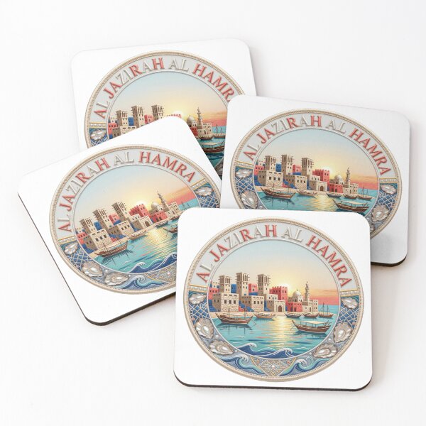 Item preview, Jazirah Al Hamra UAE Pearl Diving Coastal Village Dhow Embroidered Patch Sticker designed and sold by Imaginarium of Chaos falcon88 .