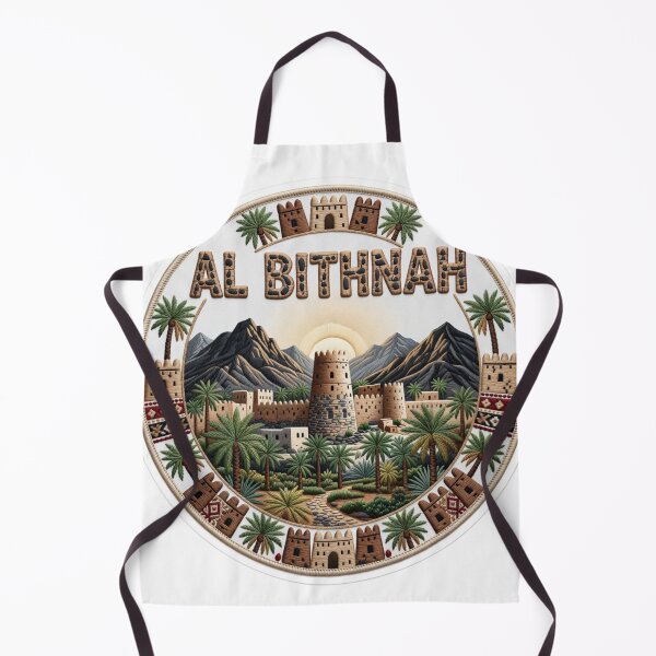 Item preview, Al Bithnah UAE Hajar Mountain Pass Fort Village Embroidered Patch Sticker designed and sold by Imaginarium of Chaos falcon88 .