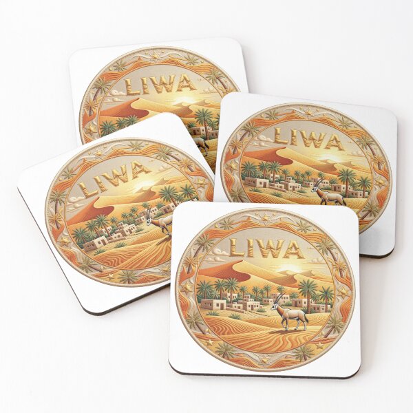 Item preview, Liwa UAE Desert Oasis Village Sand Dunes Date Palms Embroidered Patch Sticker designed and sold by Imaginarium of Chaos falcon88 .