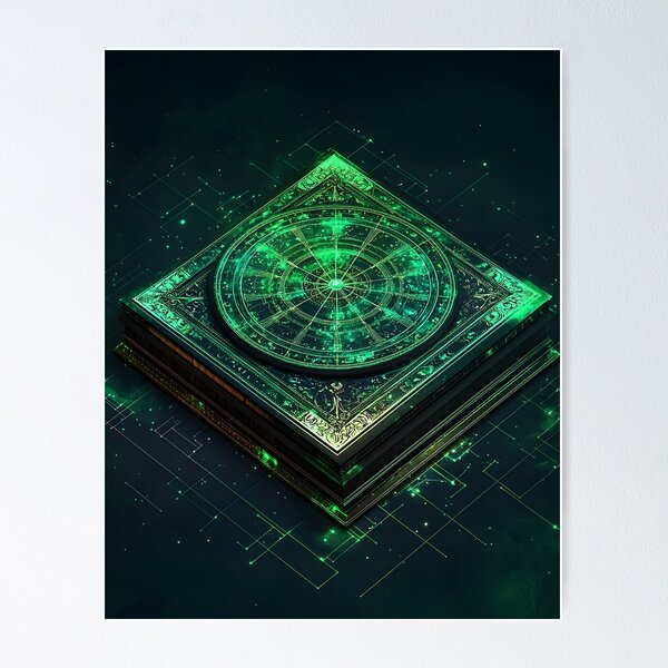 Item preview, Birth Chart Wheel, 3d Render, Electric Green designed and sold by Checho30.