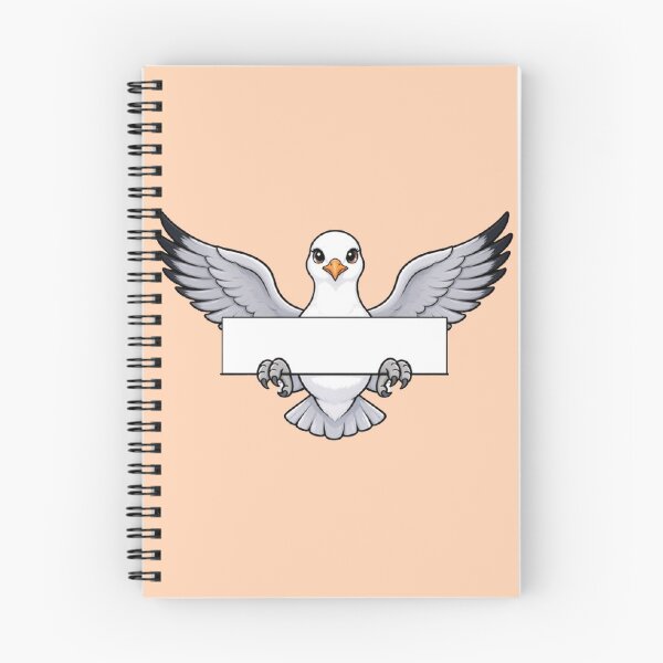 Item preview, Cute Flying Seagull Holding a Blank Banner Custom Text Space designed and sold by PetalsPaws.