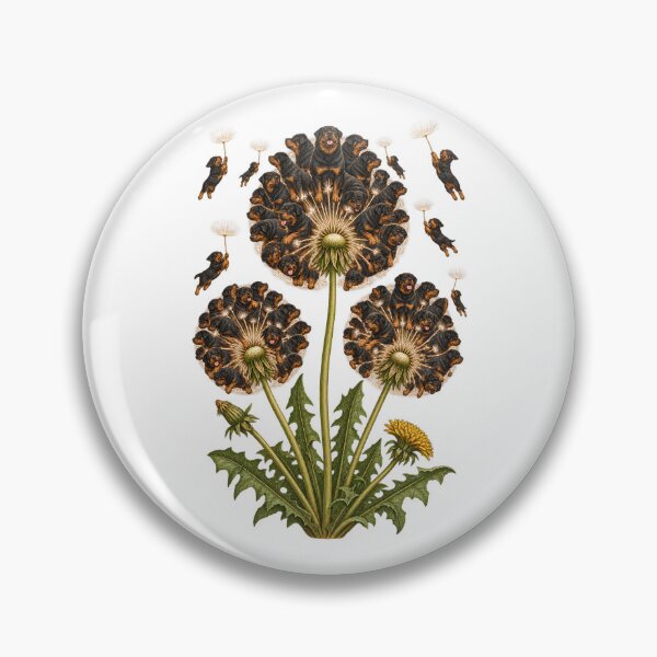 Item preview, Rottweiler Flower Dandelion, Cute Summer puppies Top, Funny dogs Lover Creative Gift designed and sold by greatmar1.