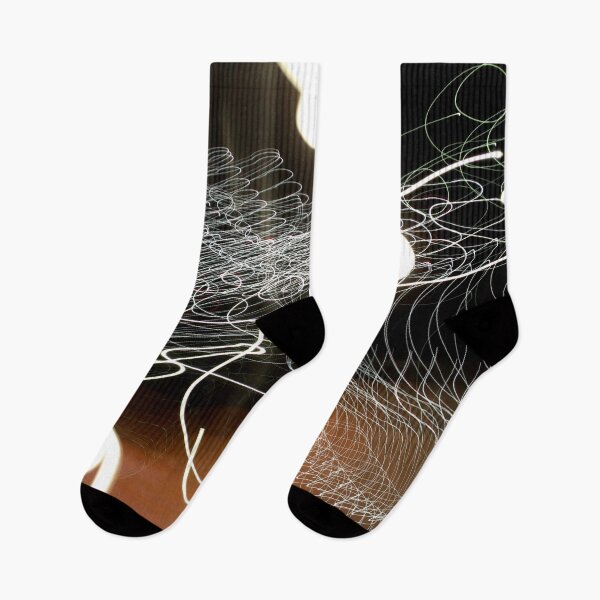Item preview, White Light Trails Abstract Night Photography designed and sold by Marino4ka.