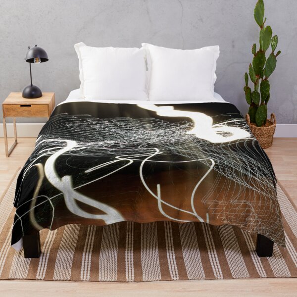 Item preview, White Light Trails Abstract Night Photography designed and sold by Marino4ka.