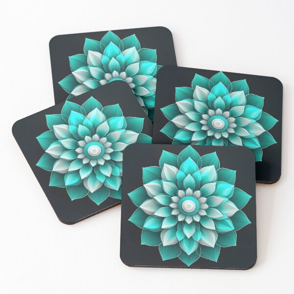 Item preview, Lotus Mandala, 3d Render, Cool Teal And designed and sold by Checho30.