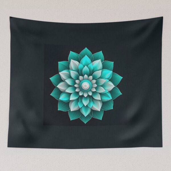 Item preview, Lotus Mandala, 3d Render, Cool Teal And designed and sold by Checho30.