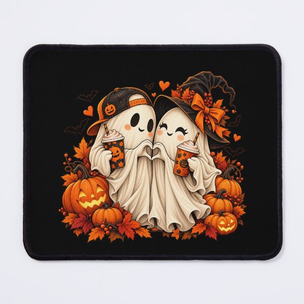 Item preview, Halloween Couple Cute Ghost Couple Romantic Spooky Gift designed and sold by Corvoria.