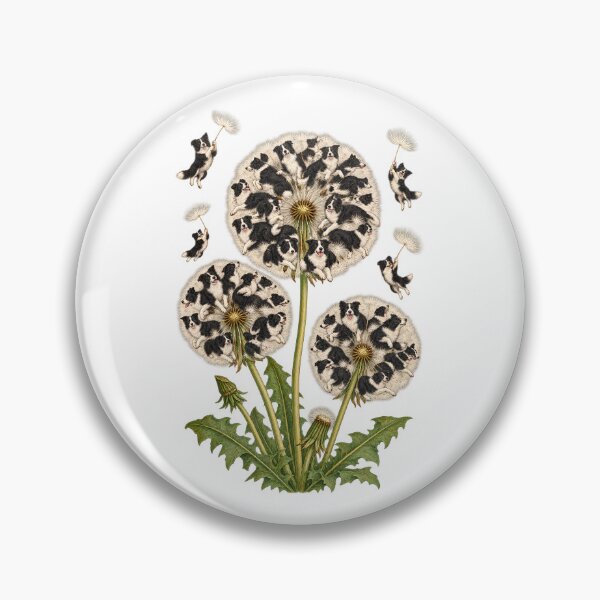 Item preview, Border Collies Flower Dandelion, Cute Summer puppies Top, Funny dogs Lover Creative Dog Mom Dad Gift designed and sold by greatmar1.