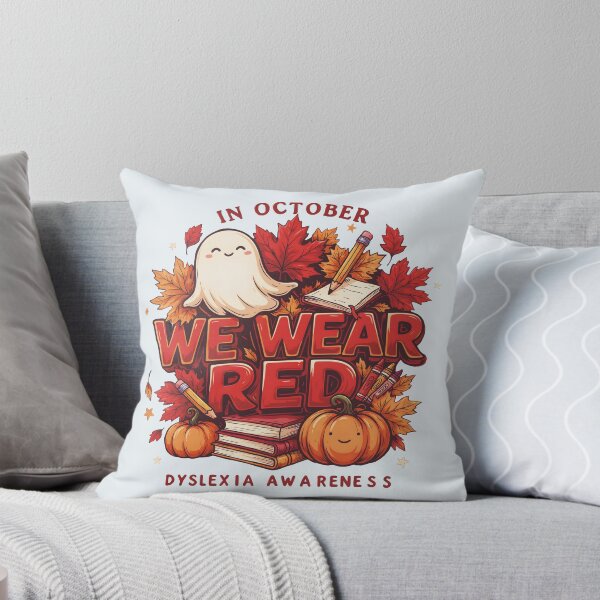 Item preview, In October We Wear Red Dyslexia Awareness Halloween designed and sold by SkymarArt.