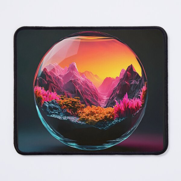 Item preview, Terrarium Glass Globe, 3d Render, Warm Sunset designed and sold by Checho30.
