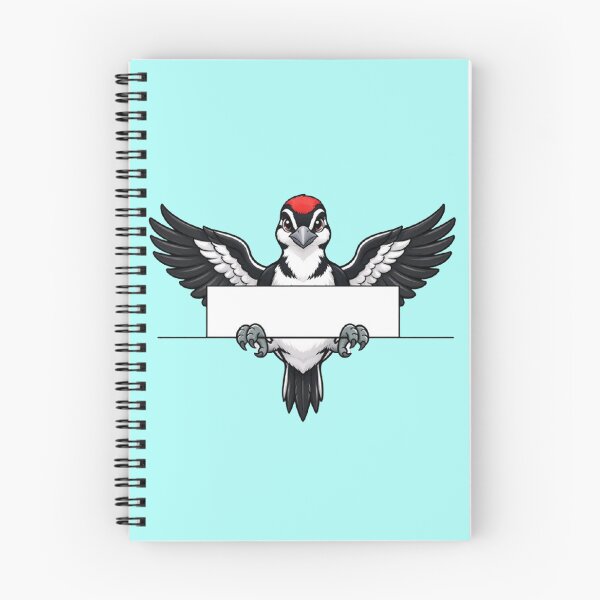 Item preview, Cute Woodpecker Holding a Blank Banner Custom Text Space designed and sold by PetalsPaws.