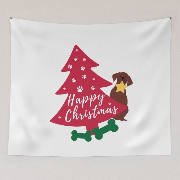 Item preview, Christmas tree with dog and star designed and sold by expresiones8.