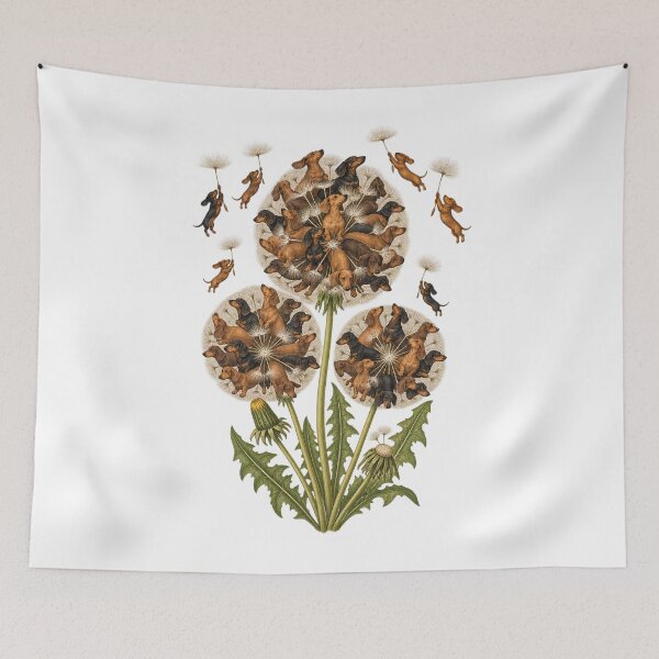 Item preview, Dachshund Dandelion, Cute Floral Dachshund Tee, Summer Dog T-Shirt, Doxie Lover Creative Gift designed and sold by greatmar1.