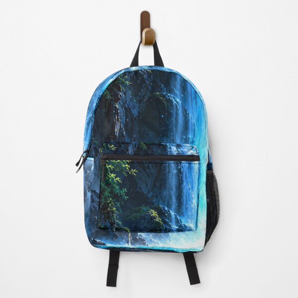 Item preview, Enchanted Blue Waterfall in a Mystical Forest designed and sold by Curio Meridian.