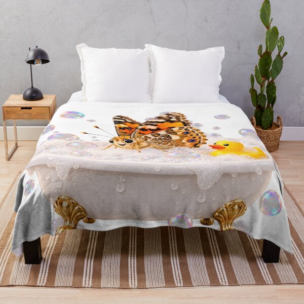 Item preview, Playful Painted Lady Butterfly Bathtub designed and sold by Sillytoe.