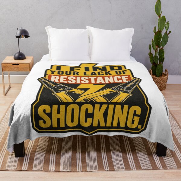Item preview, Funny Electrician Pun – I Find Your Lack of Resistance Shocking | Electrical Trade Humour designed and sold by PunAtWork.