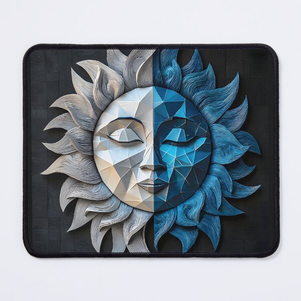 Item preview, Celestial Sun Face, 3d Render, Cool Sapphire designed and sold by Checho30.