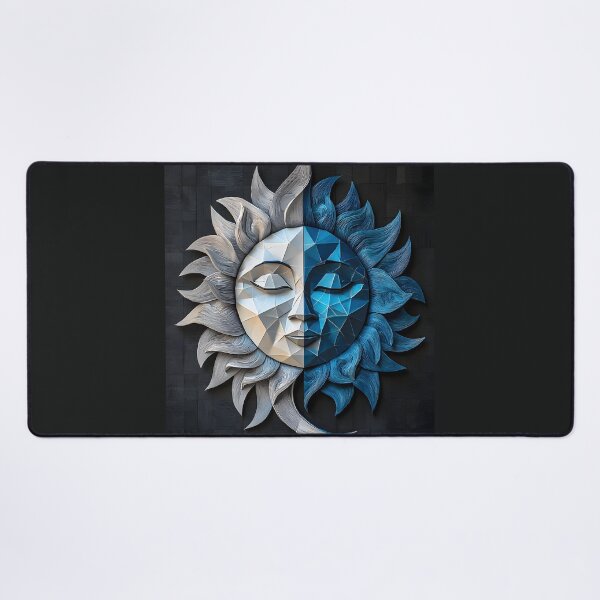 Item preview, Celestial Sun Face, 3d Render, Cool Sapphire designed and sold by Checho30.