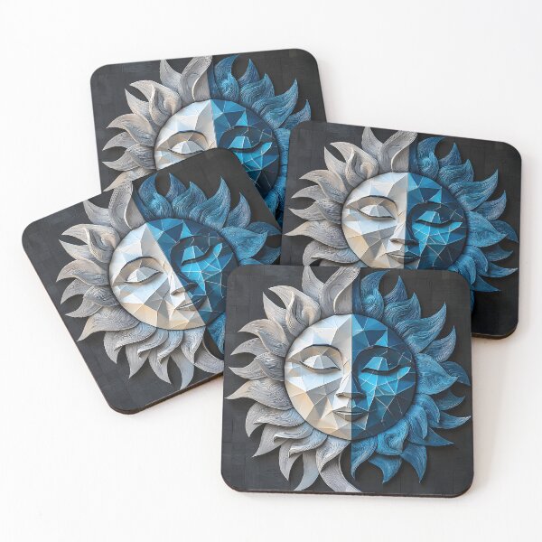 Item preview, Celestial Sun Face, 3d Render, Cool Sapphire designed and sold by Checho30.