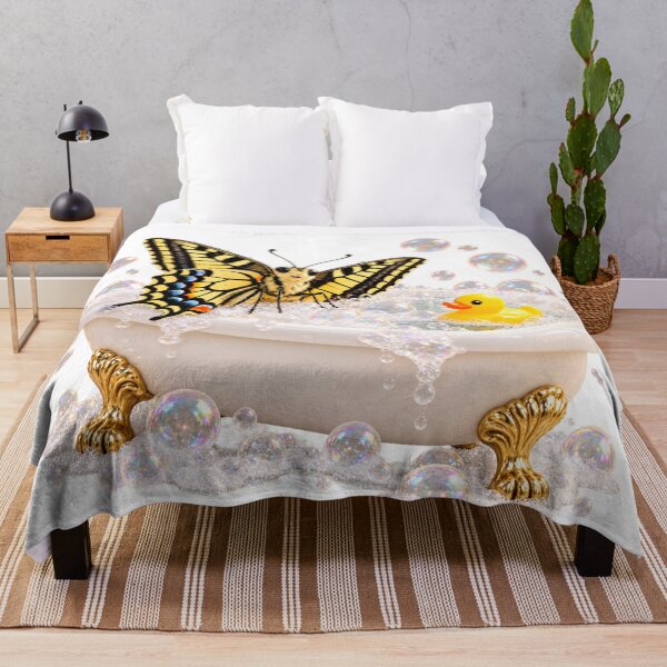 Item preview, Whimsical Swallowtail Butterfly Bathtub designed and sold by Sillytoe.