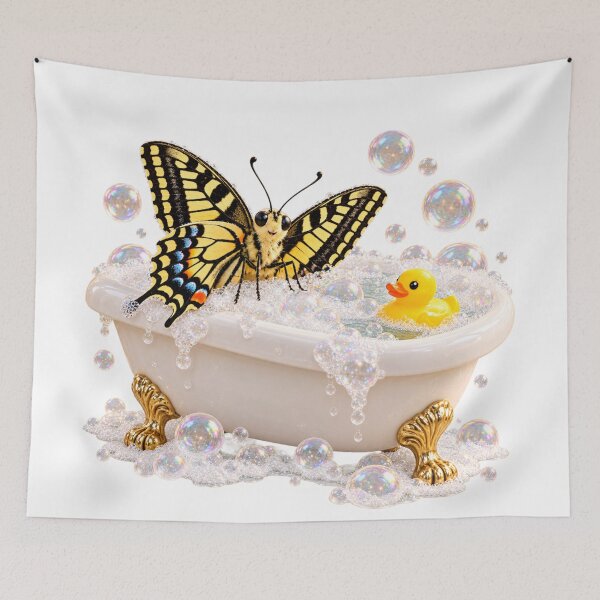 Item preview, Whimsical Swallowtail Butterfly Bathtub designed and sold by Sillytoe.
