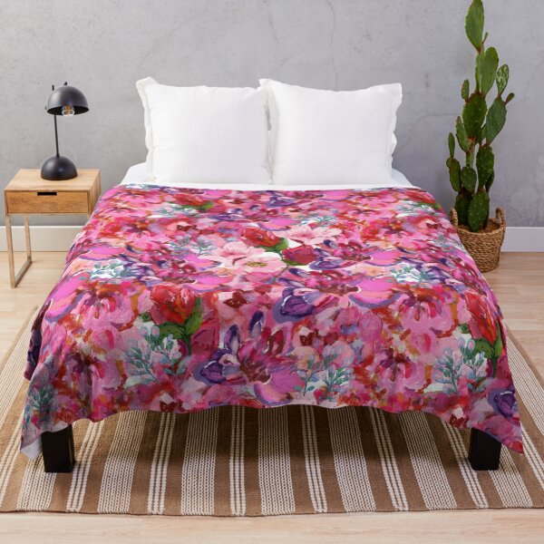 Item preview, hand painted Violet and red roses oil pastel pattern designed and sold by Navitaloves.