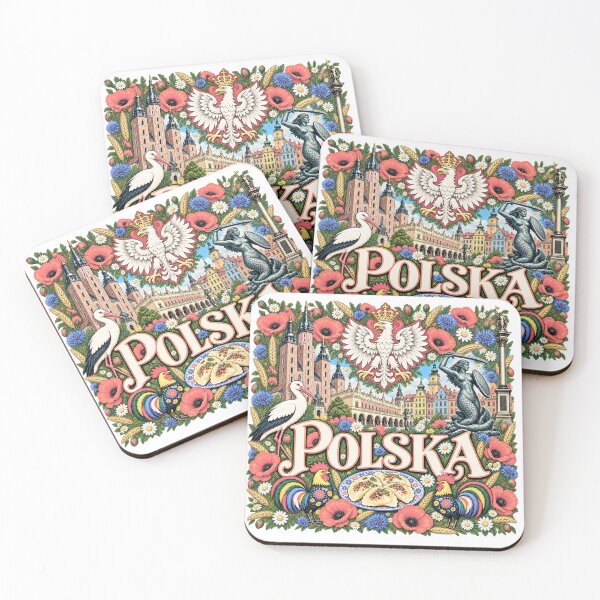 Item preview, POLSKA Colourful Polish Heritage Collage with Poppies designed and sold by besensible.