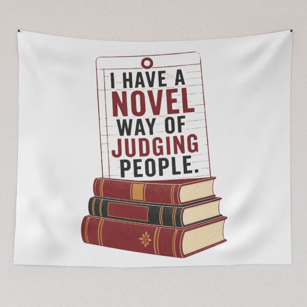 Item preview, Funny Librarian Pun – I Have a Novel Way of Judging People | Book Lover and Library Humour designed and sold by PunAtWork.