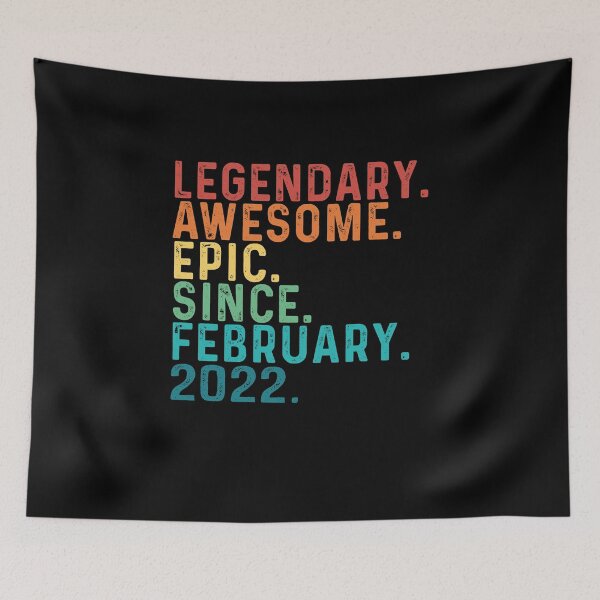 Item preview, Legendary Awesome Epic Since February 2022 Vintage Birthday designed and sold by UtakaDesign.