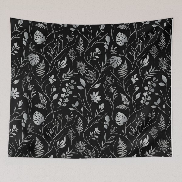 Item preview, Elegant Silver Leaves Botanical Floral Vines Pattern designed and sold by Owcomm.