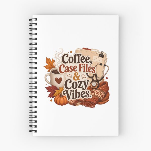 Item preview, Coffee, Case Files and Cozy Vibes – Legal Nurse Fall Coffee Humor designed and sold by CuteDesignables.