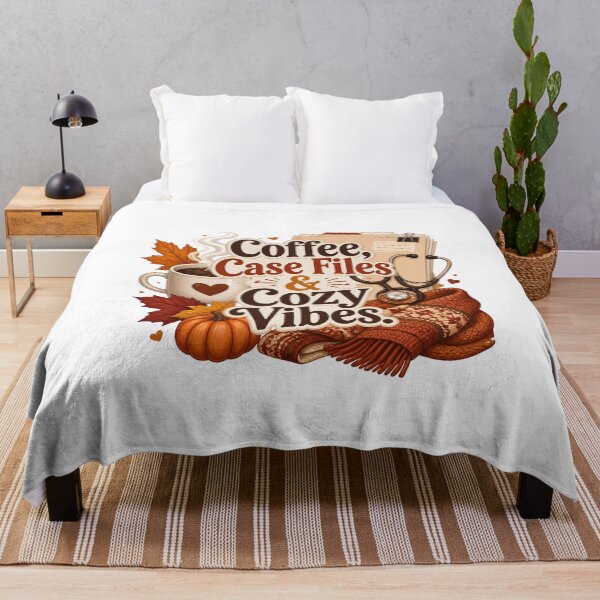 Item preview, Coffee, Case Files and Cozy Vibes – Legal Nurse Fall Coffee Humor designed and sold by CuteDesignables.