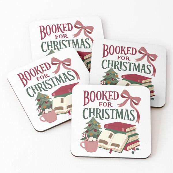 Item preview, Booked for Christmas With Books and Hot Cocoa designed and sold by FreshVibe Prints.