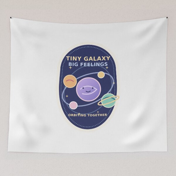 Item preview, Tiny Galaxy Big Feelings Cute Smiling Planets Vinyl Sticker designed and sold by Gifts0.