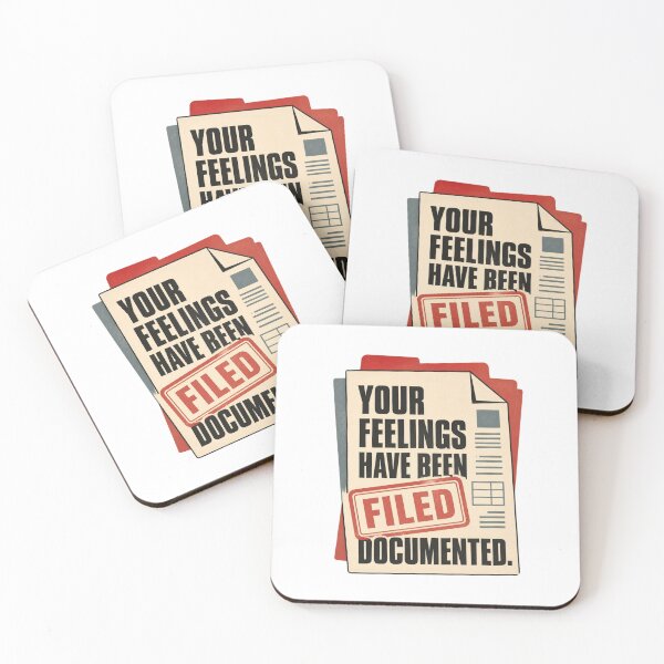 Item preview, Funny HR Quote – Your Feelings Have Been Documented | Human Resources and Corporate Office Humour designed and sold by PunAtWork.