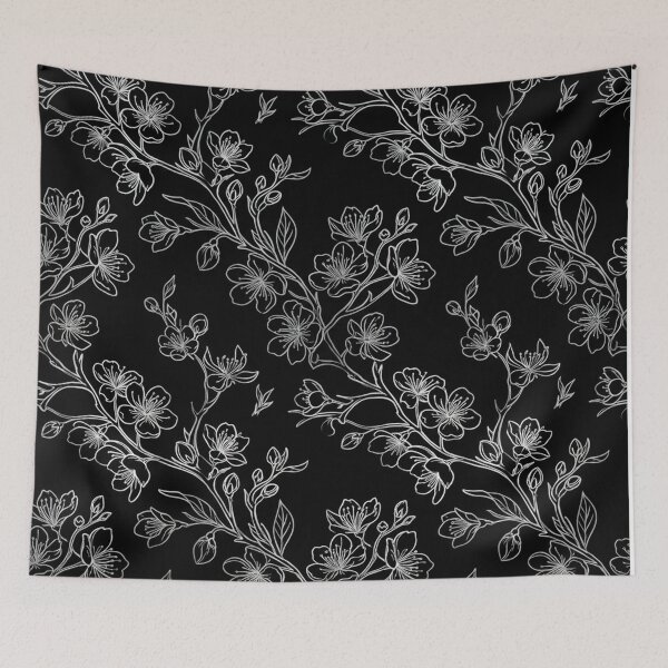 Item preview, Elegant White Cherry Blossom Floral Pattern designed and sold by Owcomm.